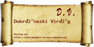 Dobránszki Virág névjegykártya
