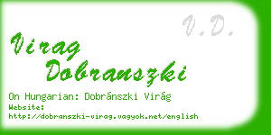 virag dobranszki business card